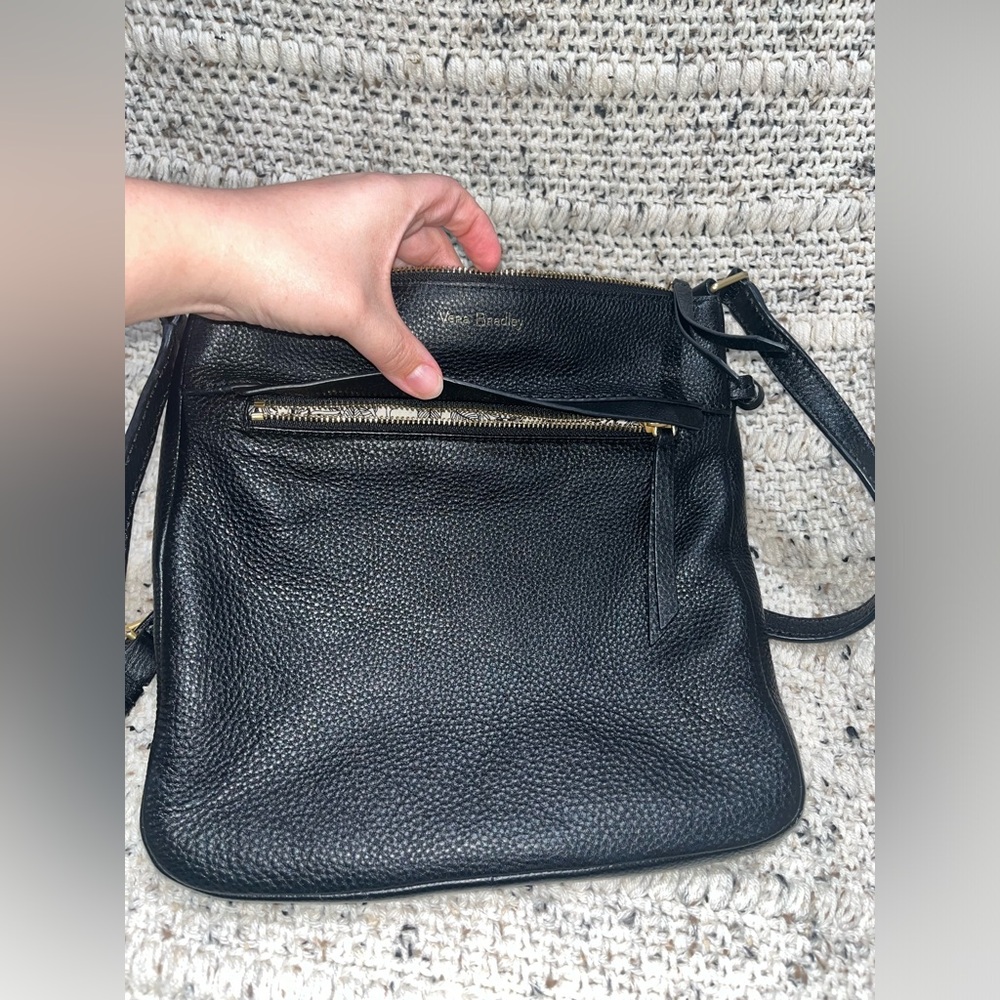 Vera Bradley Black Leather Crossbody Bag